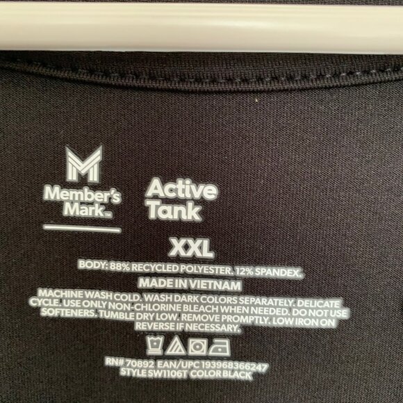 ๐ฑ 5 for $10. MEMBERS MARK ACTIVE SCOOP NECK TANK TOP SIZE XXLARGE NWT - Picture 3 of 6